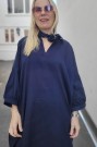 Kaftan kjole i blått thumbnail